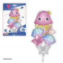 Set palloncini foil medusa rosa