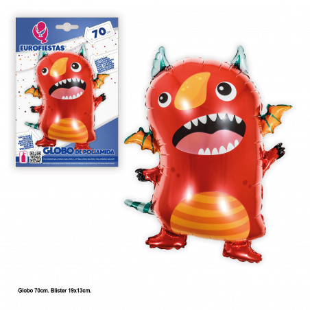 Globo foil mostro rosso con ali 69cm
