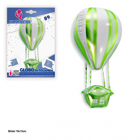 Globo foil 90 cm pallone aerostatico verde