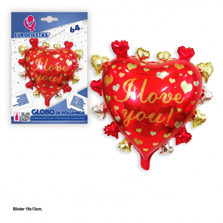 Palloncino foil 64 cm decorazione cuore ti amo