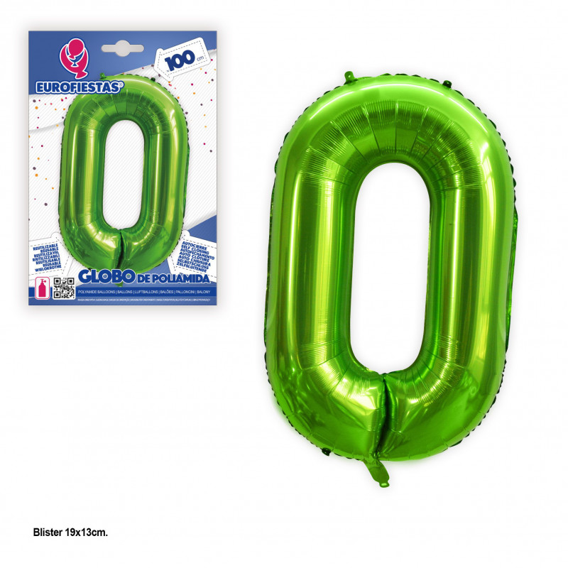 Globo foil 1m verde n. 0