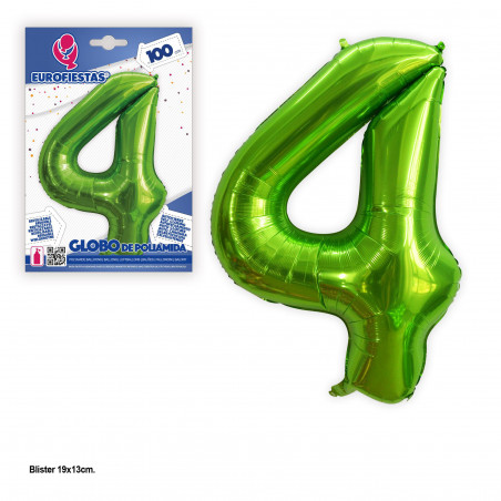 Globo foil 1m verde n. 4