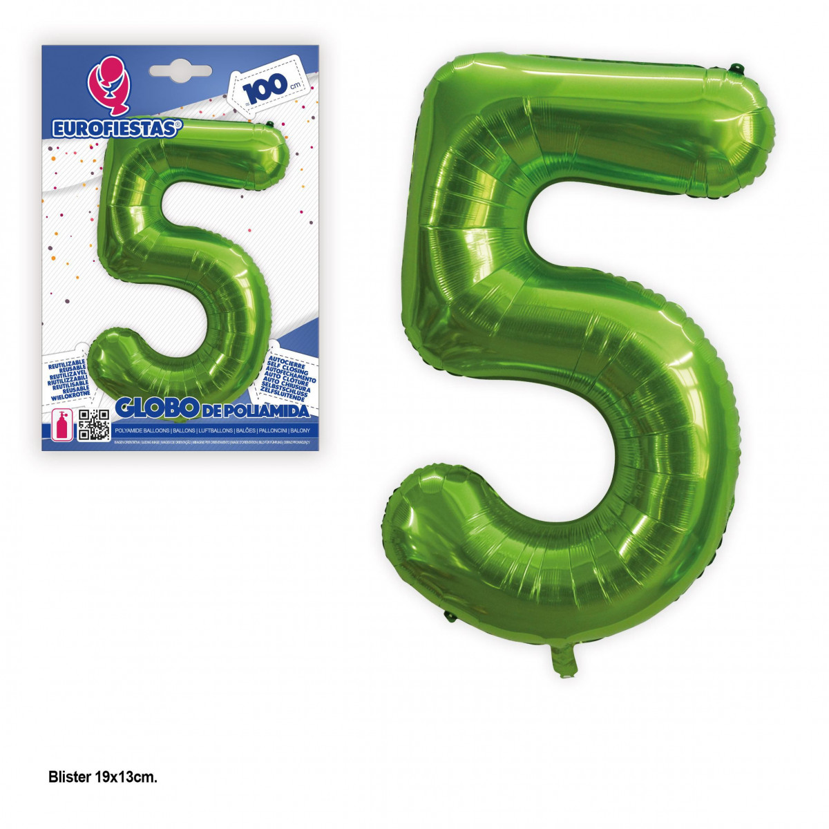 Globo foil 1m verde n. 5