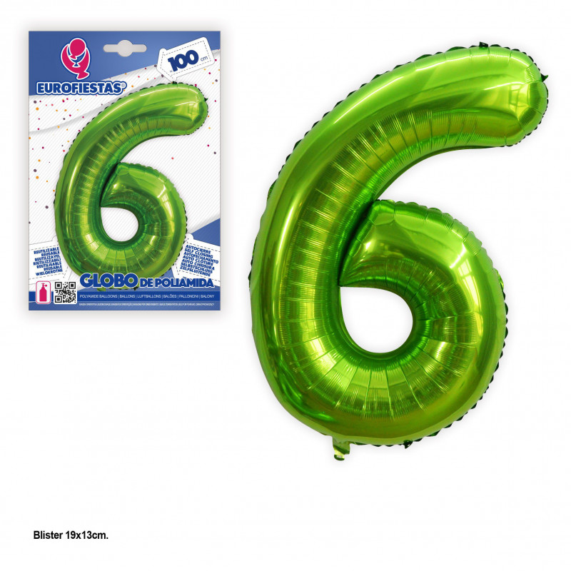 Globo foil 1m verde n. 6