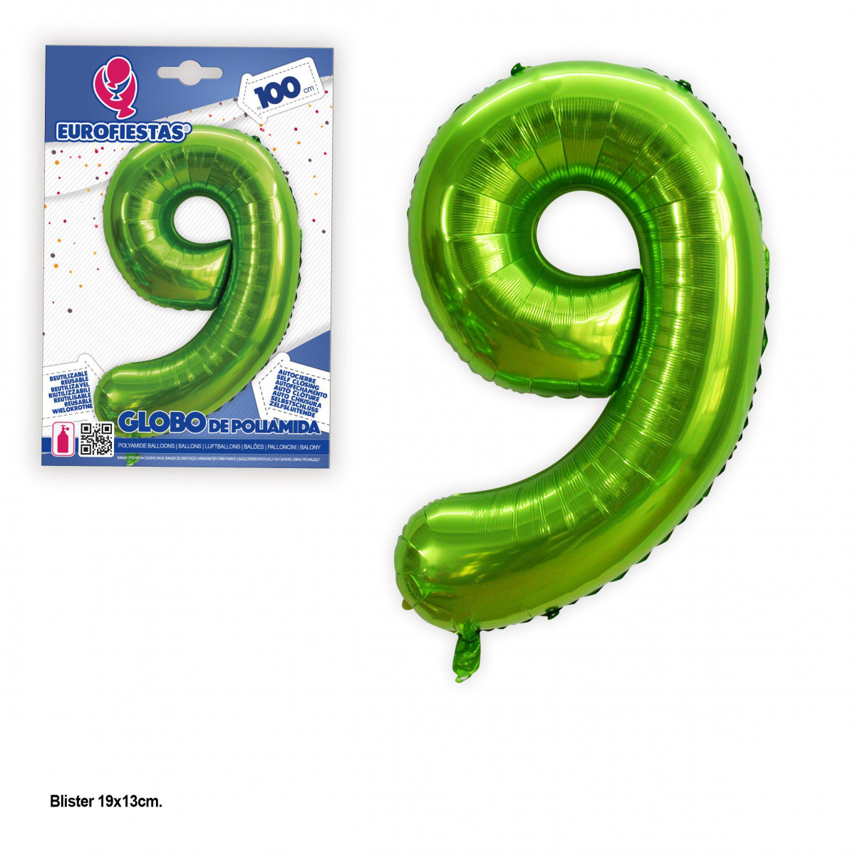 Globo foil 1m verde n. 9