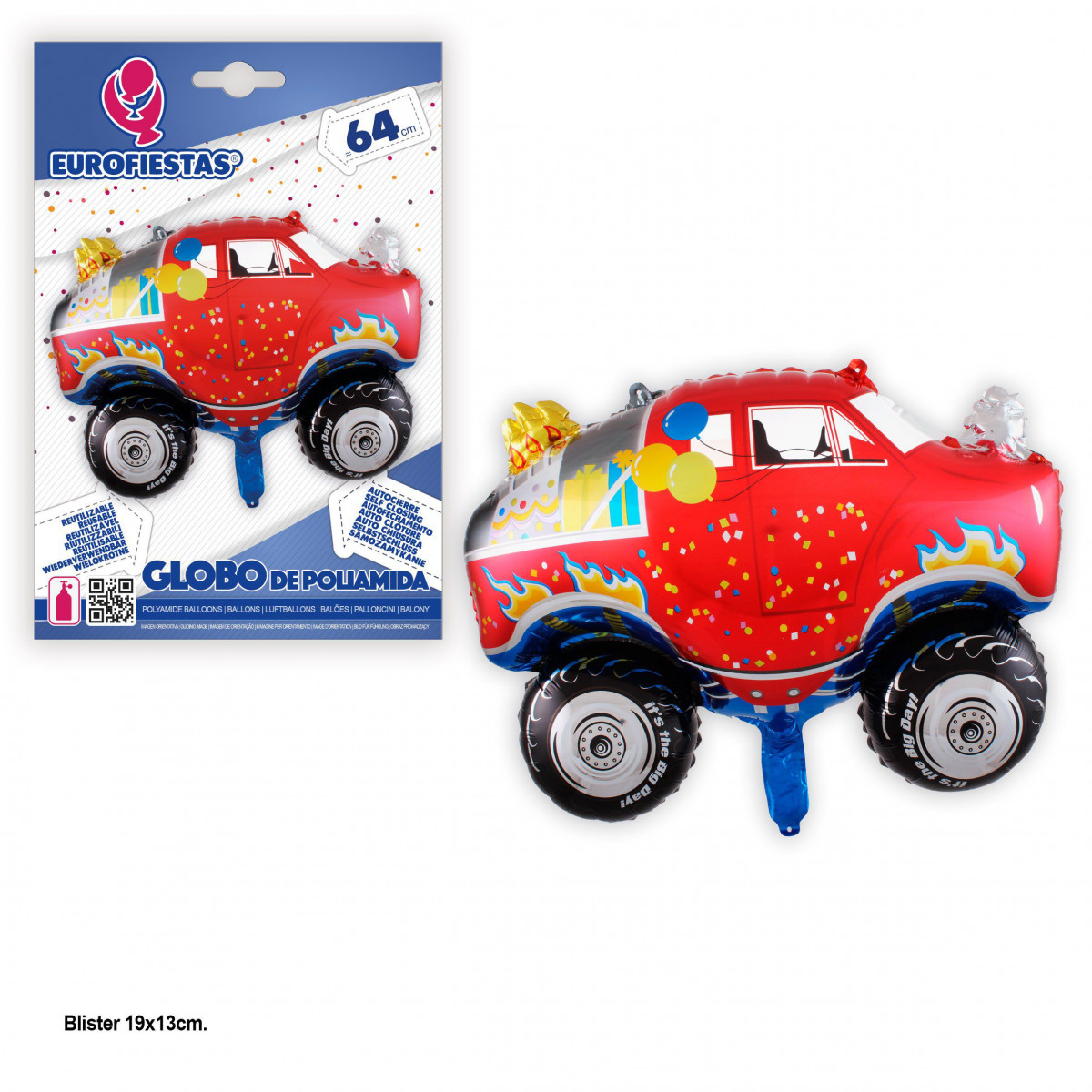Globo foil monster truck 48cm