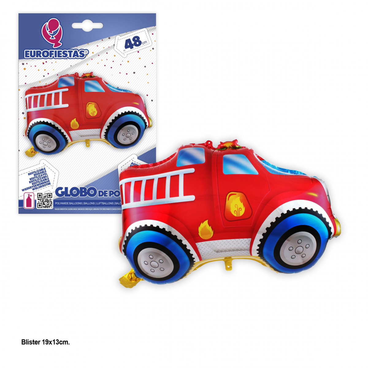 Palloncino foil camion dei pompieri 48cm