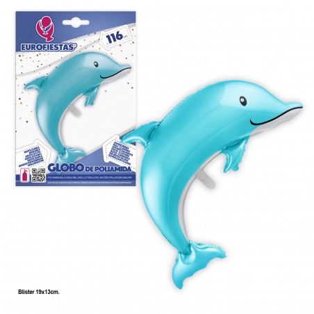 Palloncino foil delfino azzurro 116cm