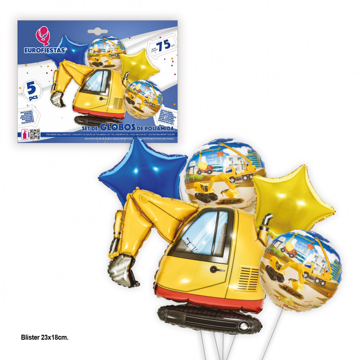 Set palloncini foil escavatore