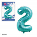 Globo foil 80 cm turchese 2
