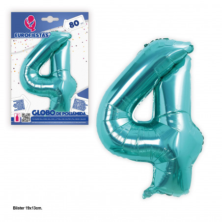 Globo foil 80 cm turchese 4