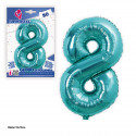 Globo foil 80 cm turchese 8