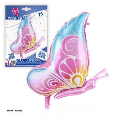 Palloncino foil farfalla rosa 73 cm