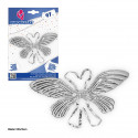 Globo foil ali di farfalla 97cm argento