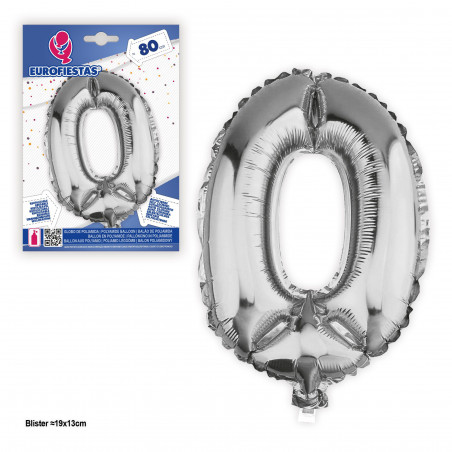 Globo foil 80 cm argento n. 0
