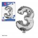 Globo foil 80 cm argento n. 3