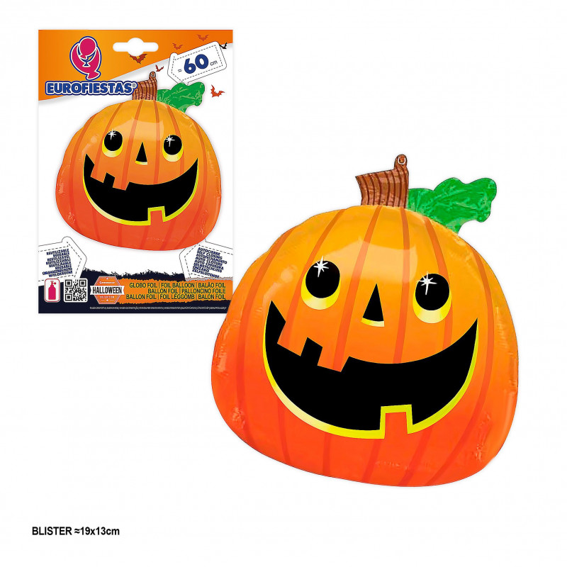 Palloncino foil 60cm zucca di Halloween