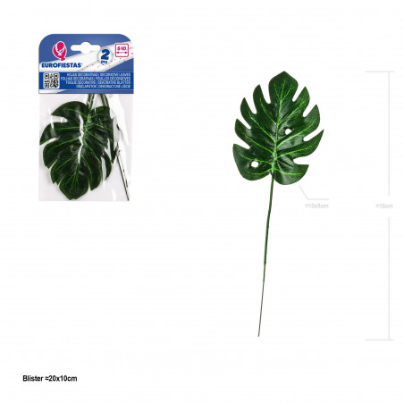 Foglia decorativa tropicale 10cm 2pz