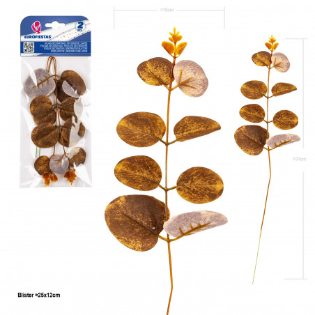 Foglia decorativa di eucalipto deciduo 31 cm 2 pezzi