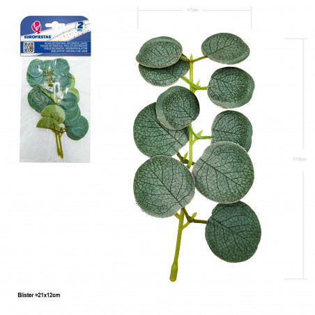 Foglia decorativa pilea 14cm 2 pezzi