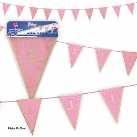 bicchiere rosa collezione happy 1° compleanno