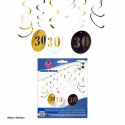 Espirali decorativa. nero oro cerchi 30