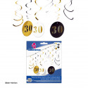 Spirali decorative cerchi nero oro 30
