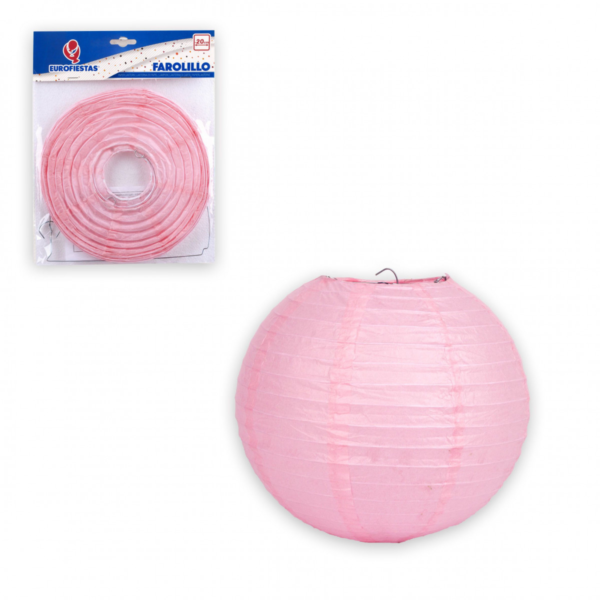 Lanterna tonda 20cm rosa