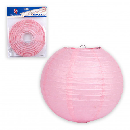 Lanterna tonda 30cm rosa