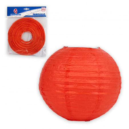 Lanterna tonda 30cm rosso