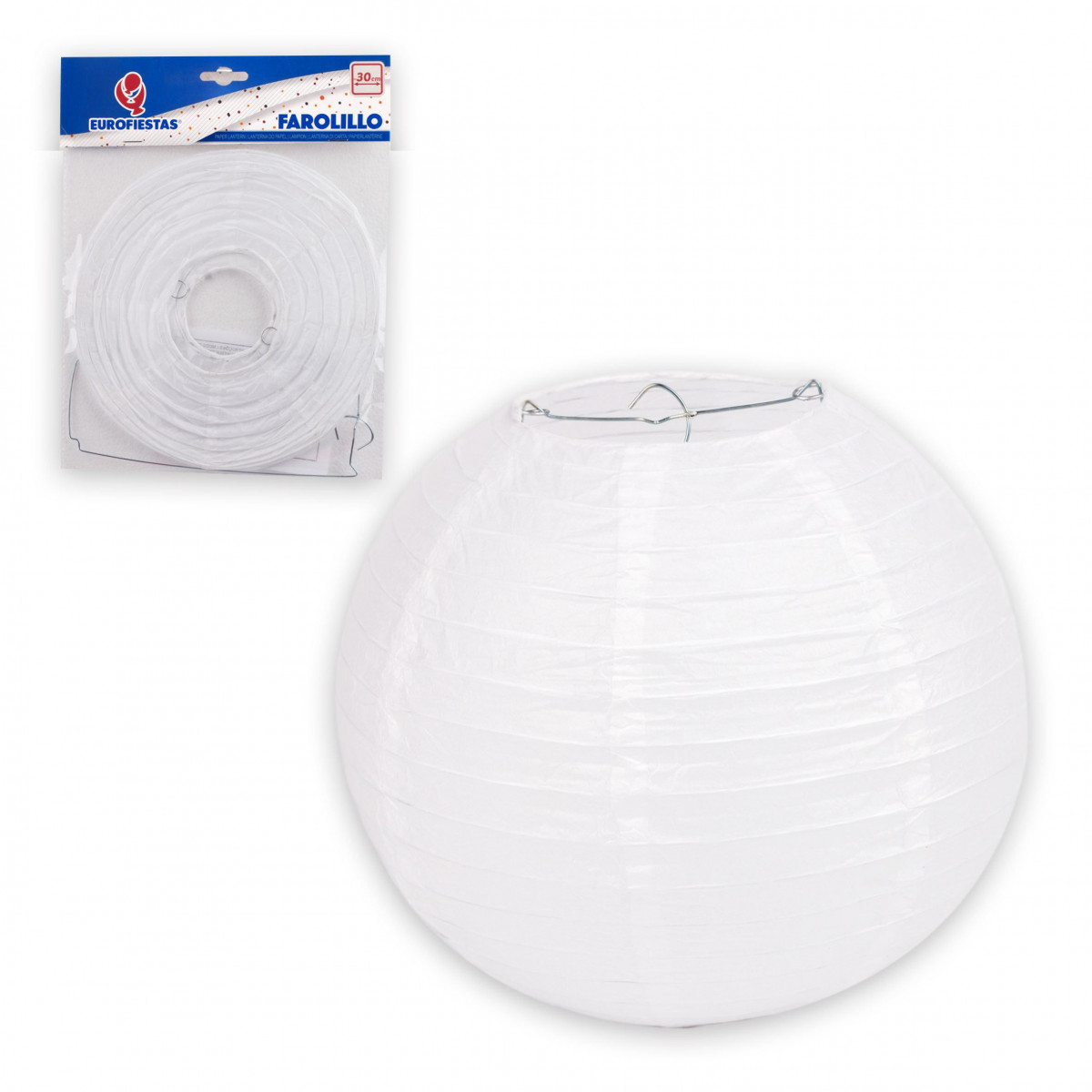 Lanterna tonda 30cm bianca