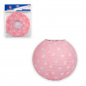 Lanterna tonda 20cm pois rosa
