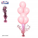 Centrotavola in oro rosa con asta rosa