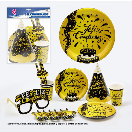 Set di compleanno con champagne