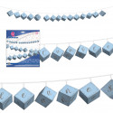 "Festa di compleanno guirnalda cubi blu"
