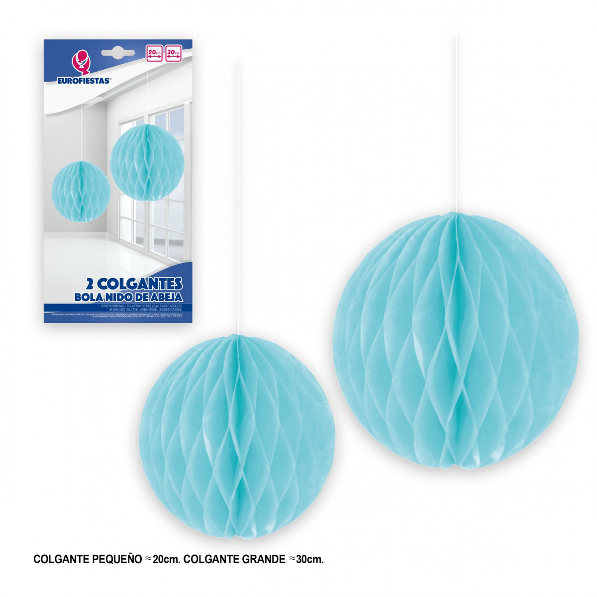 Palline a nido d'ape 2 azzurre