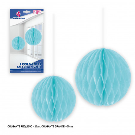 Palline a nido d'ape 2 azzurre
