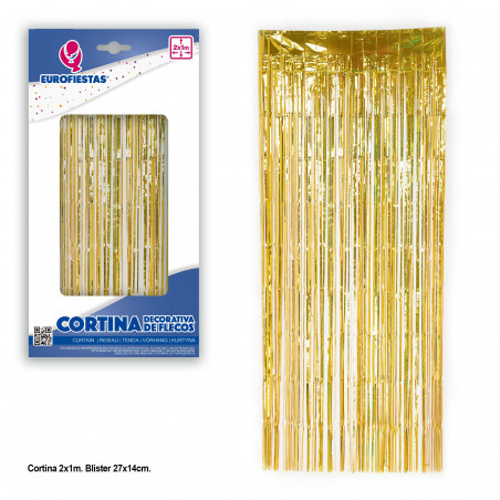 Cortina frange 2x1 puntini oro