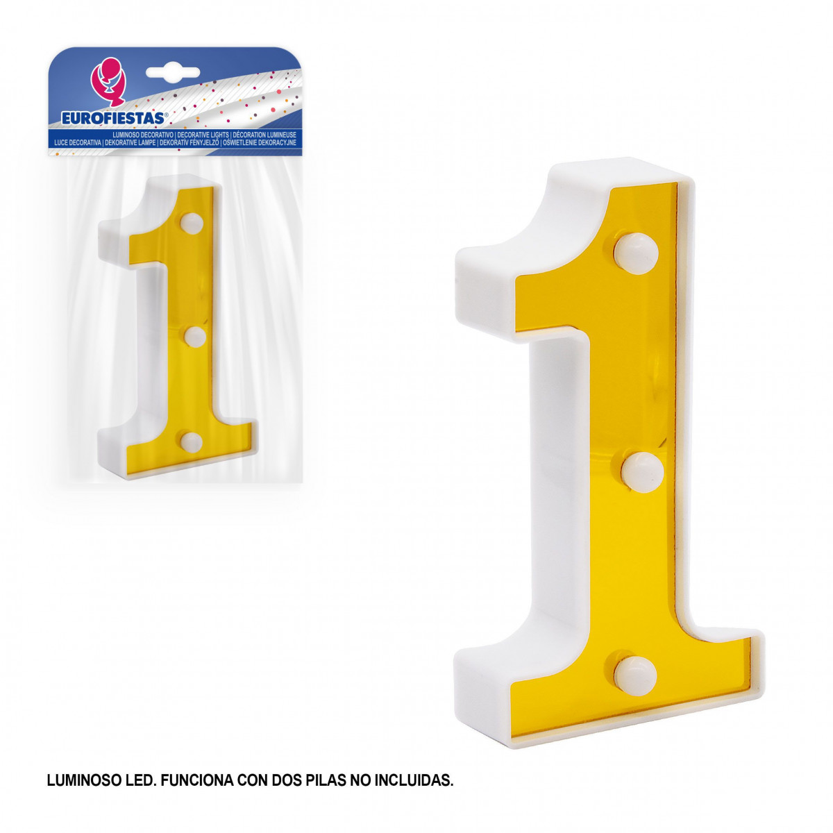 Numero LED 16 cm oro 1