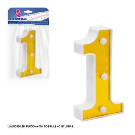 Numero LED 16 cm oro 1