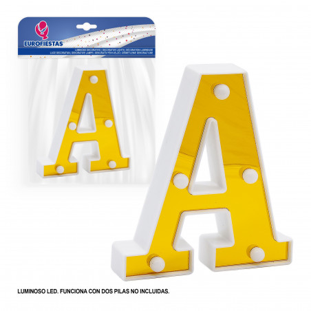 Lettera LED 16cm oro a