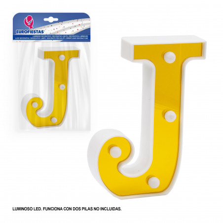 Lettera led 16cm oro j