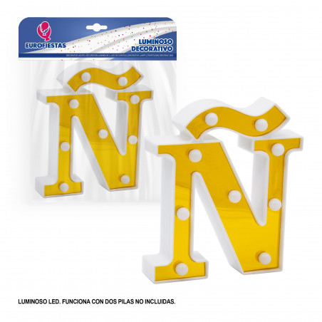 Lettera LED 16 cm oro ñ