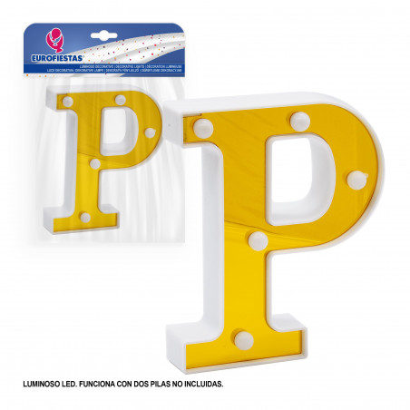 Lettera LED 16 cm oro p
