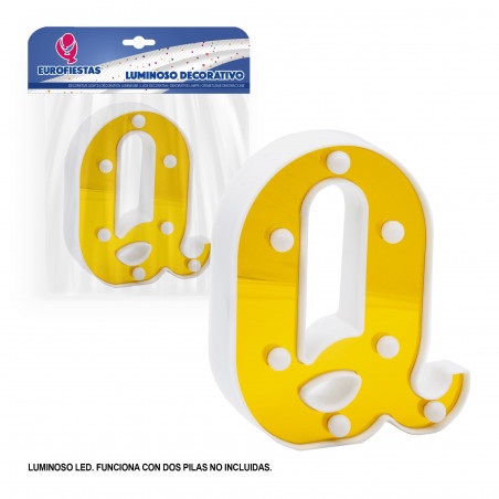 Lettera led 16cm oro q