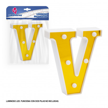 Lettera LED 16cm oro V