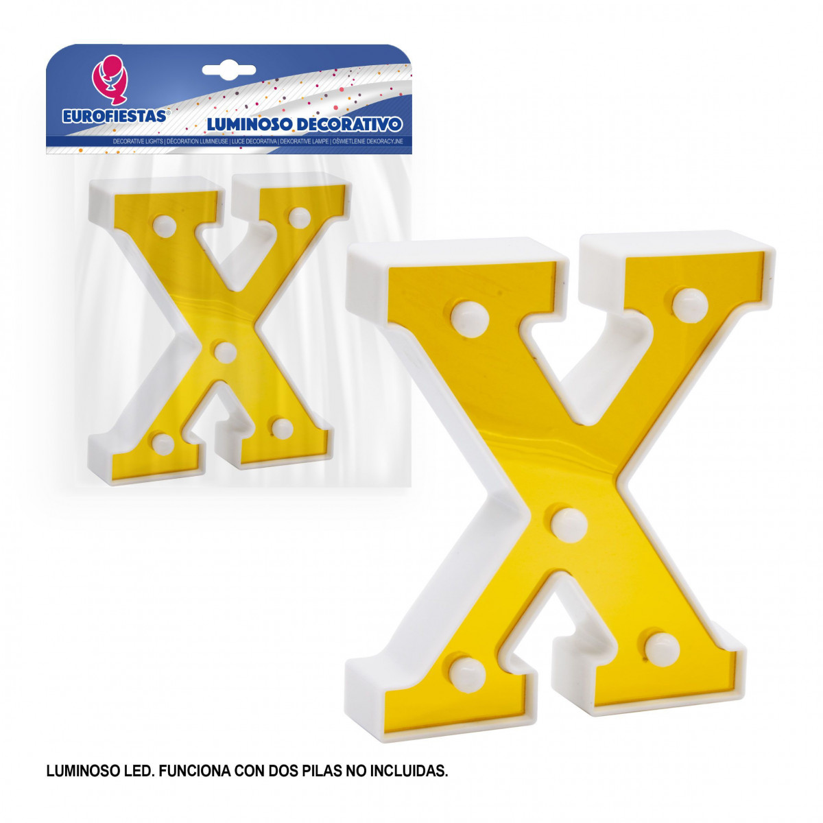 Lettera LED 16 cm oro x
