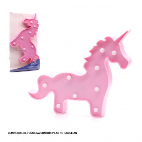 Figura led unicorno rosa