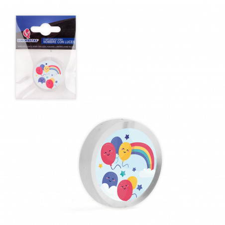 Nome LED cerchio arcobaleno