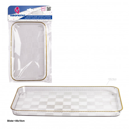 Vassoio in plastica rettangolare 28x16cm gr.